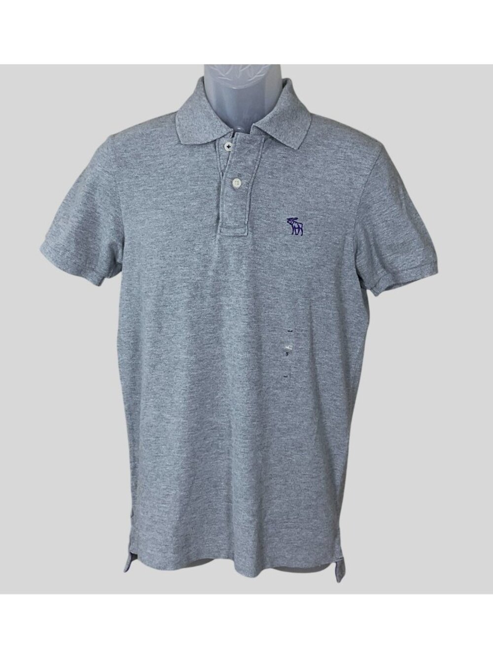 VTG Y2K Abercrombie & Fitch Short Sleeve Gray Muscle Polo Purple Moose S NWT